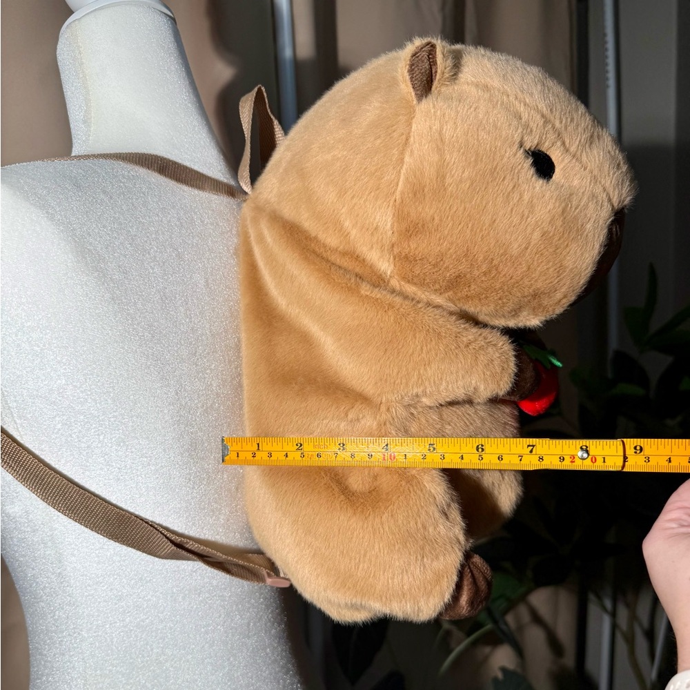 Sleepyville Critters Capybara Plush Backpack with Strawberry 🍓 - Picture 9 of 13